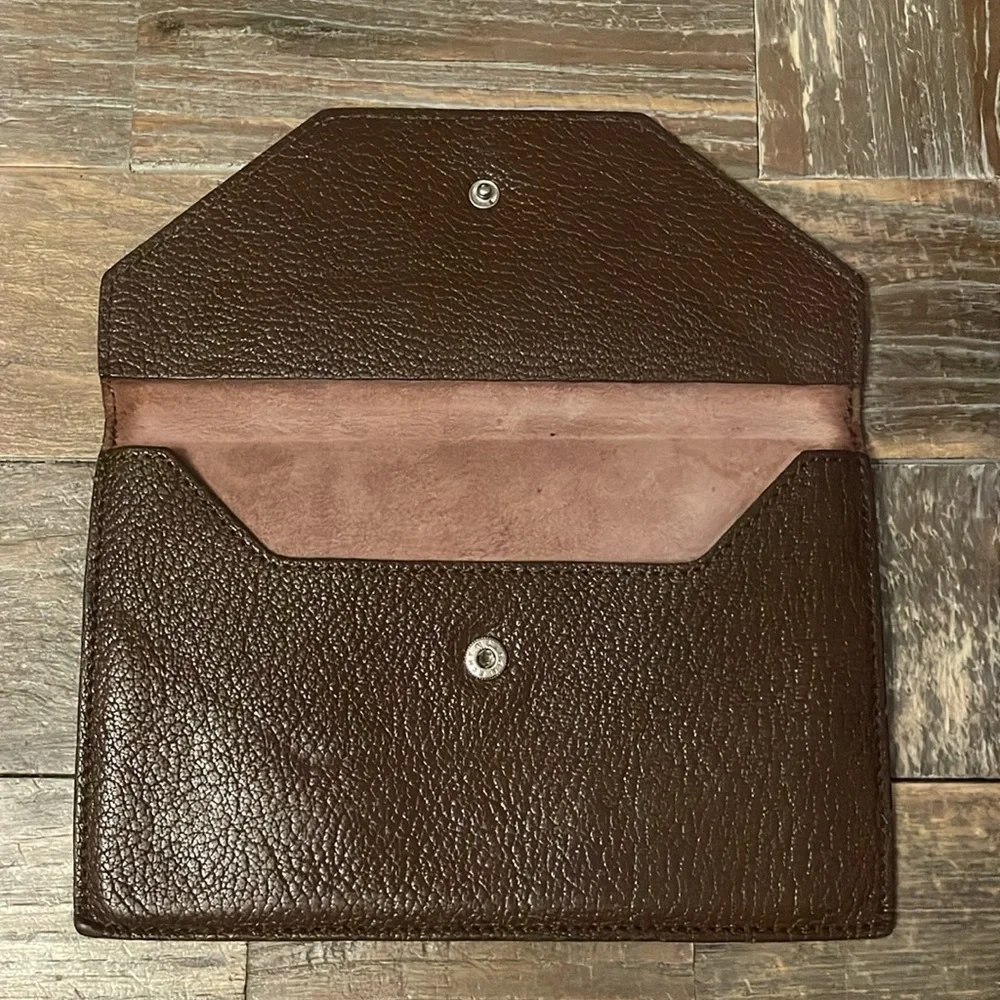 Vintage Echt 2 Prym Envelope Leather Wallet🖤